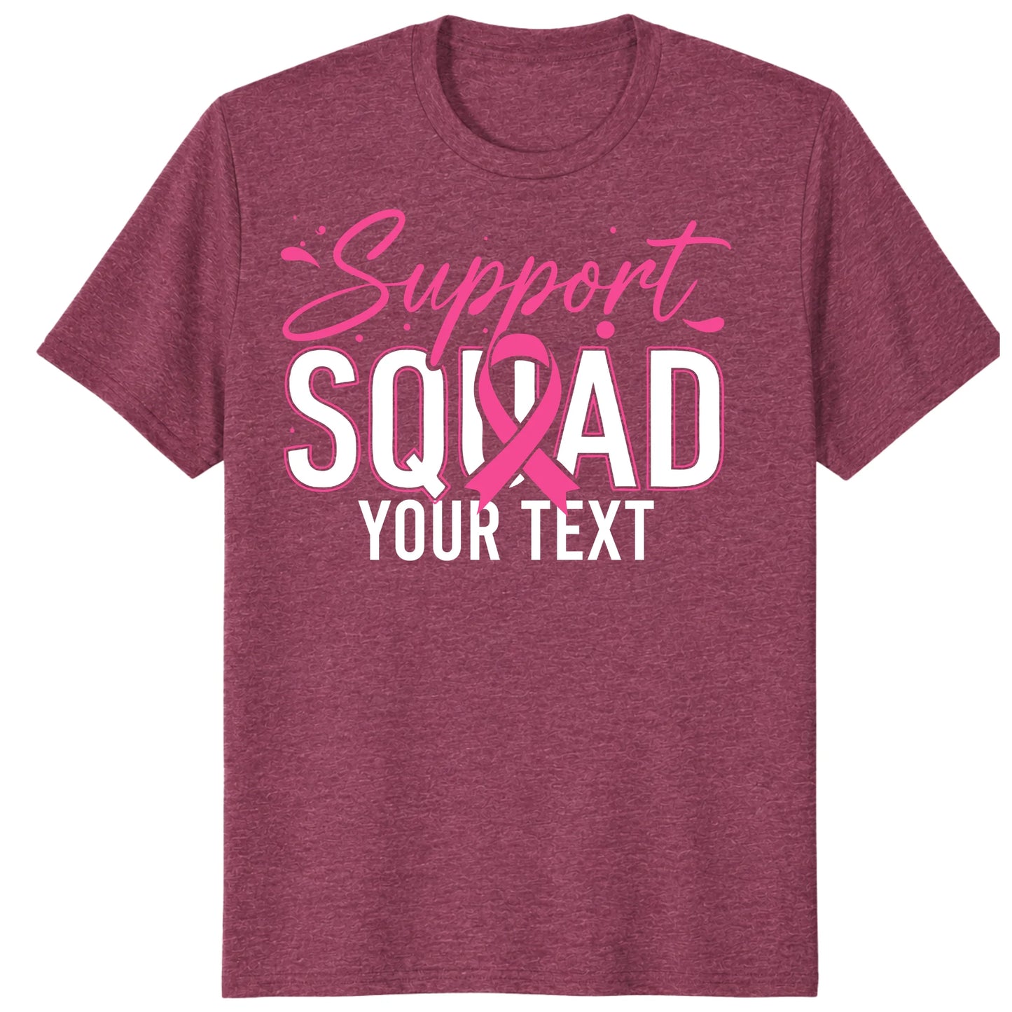Personalized Support Squad Breast Cancer Shirt, Custom Pink Ribbon Team Tee