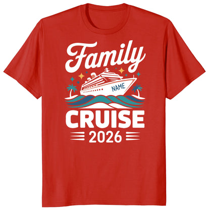 Personalized Family Matching Cruise 2026 Shirts, Customizable Cruisin Tees