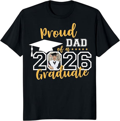 Custom Photo Graduation Shirts, Class of 2026 Family Graduation T-Shirt, Proud Family Graduation Tee, Graduate T Shirts