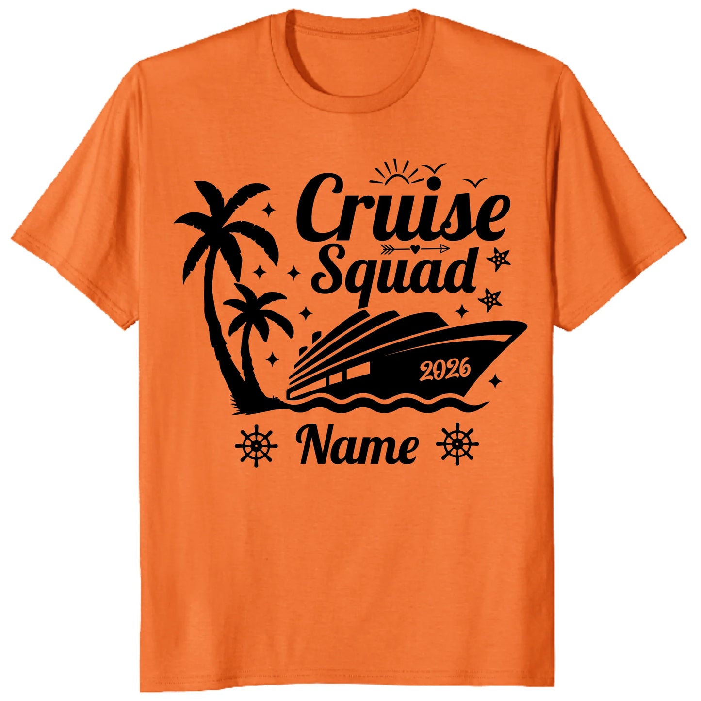 Custom Palm Tree Cruise Squad 2026 Matching Vacation Shirts