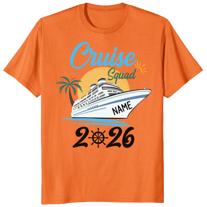 Custom Cruise Squad 2026 Shirts, Family Vacation Cruise Tees