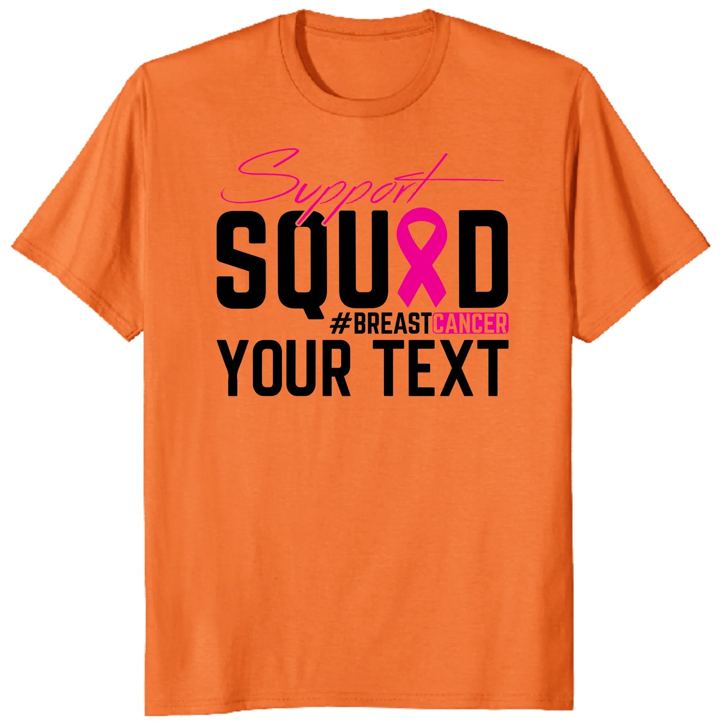 Custom Breast Cancer Support Squad for My Warrior Shirt, Personalized Pink Ribbon Support Tee