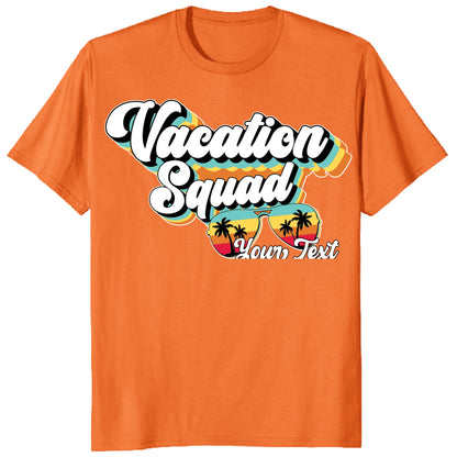 Custom Retro Vacation Squad Shirt, Personalized Matching Group Tee