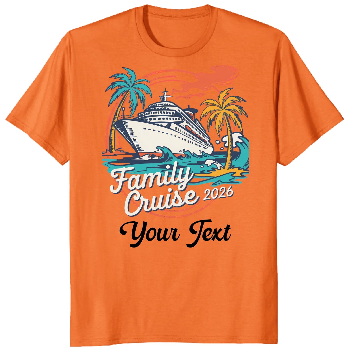 Family Cruise 2026 Shirts, Custom Tropical Cruise Vacation Tees