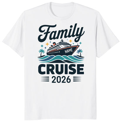 Personalized Family Matching Cruise 2026 Shirts, Customizable Cruisin Tees