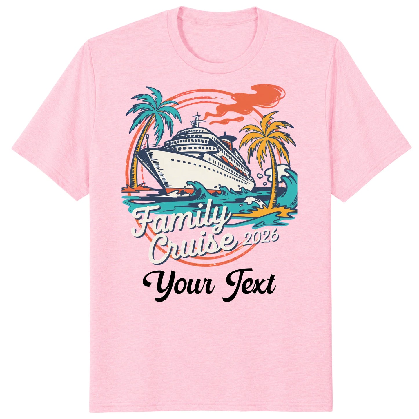 Family Cruise 2026 Shirts, Custom Tropical Cruise Vacation Tees