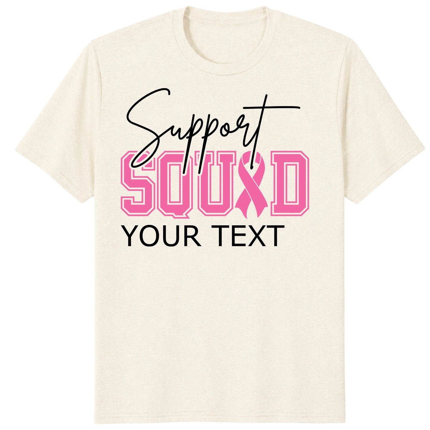 Personalized Breast Cancer Support Squad Shirt, Custom Pink Ribbon Matching Tee