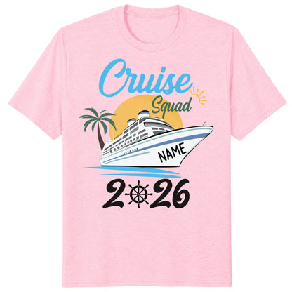 Custom Cruise Squad 2026 Shirts, Family Vacation Cruise Tees