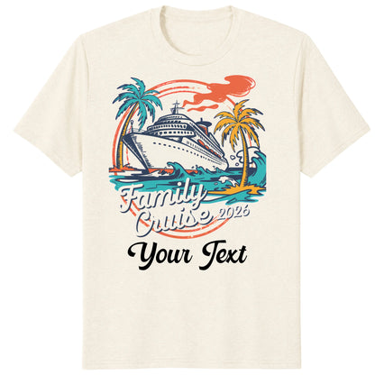 Family Cruise 2026 Shirts, Custom Tropical Cruise Vacation Tees