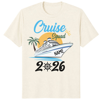 Custom Cruise Squad 2026 Shirts, Family Vacation Cruise Tees