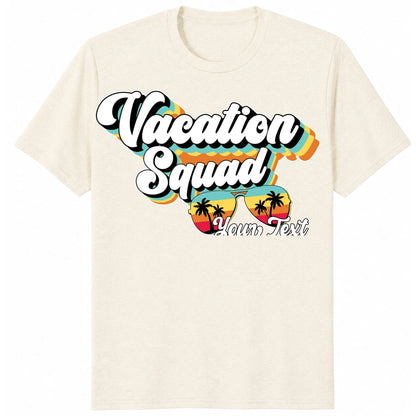 Custom Retro Vacation Squad Shirt, Personalized Matching Group Tee