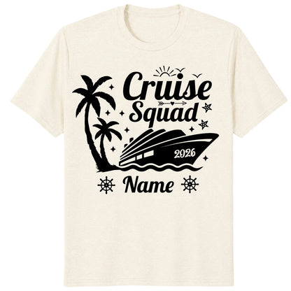 Custom Palm Tree Cruise Squad 2026 Matching Vacation Shirts